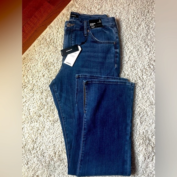 Express Denim - WOMENS EXPRESS MID RISE ULTRA HYPER STRETCH SZ 12/14/16 JEANS LG/SHORT NWT